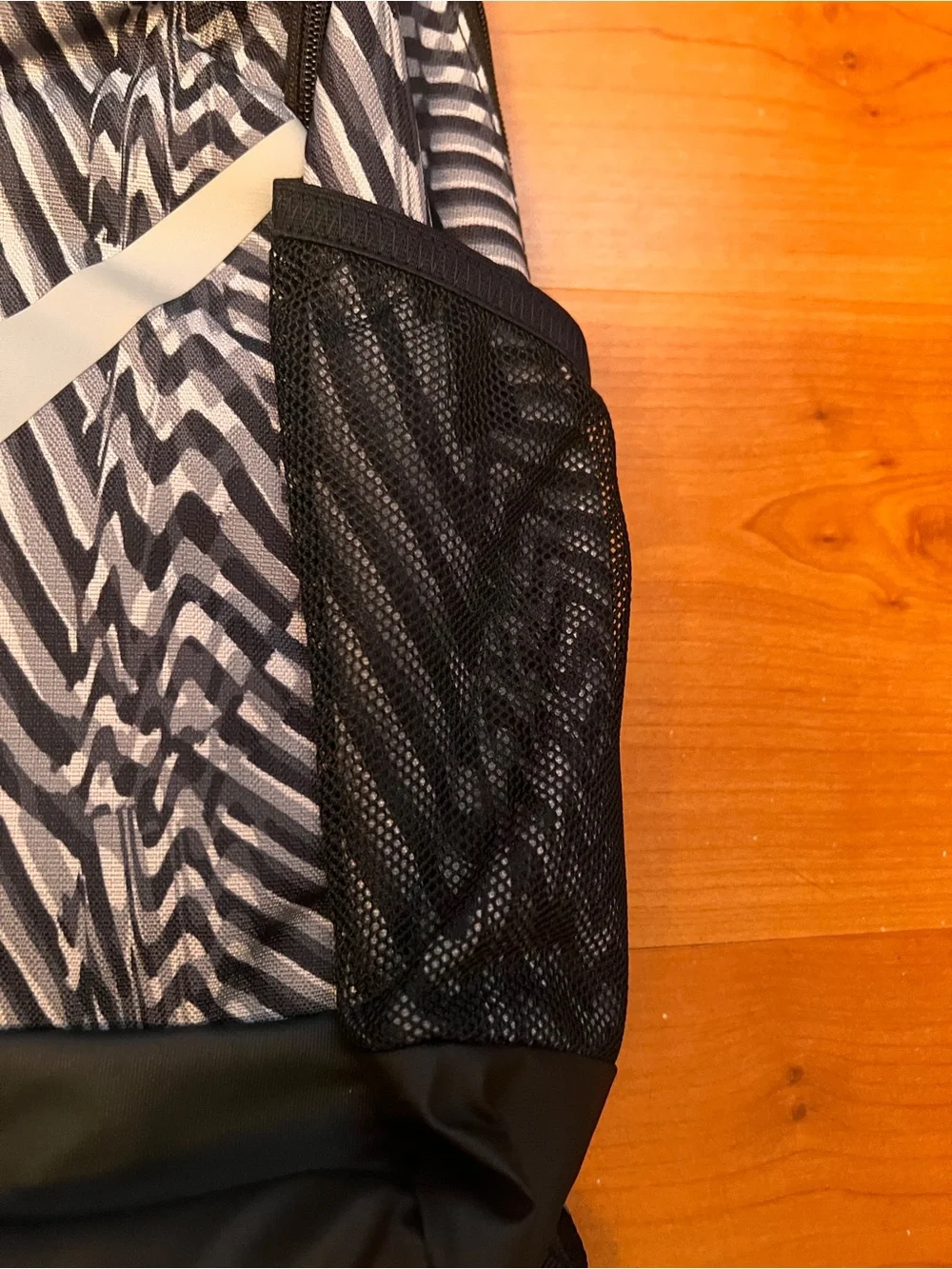 Nike Black & White Zebra-Print Backpack with Large Swoosh